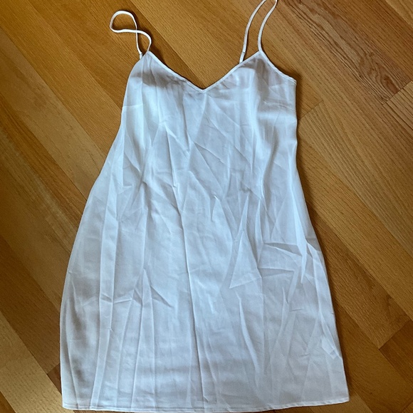 Banana Republic White and Navy Silky Dress - Picture 6 of 9